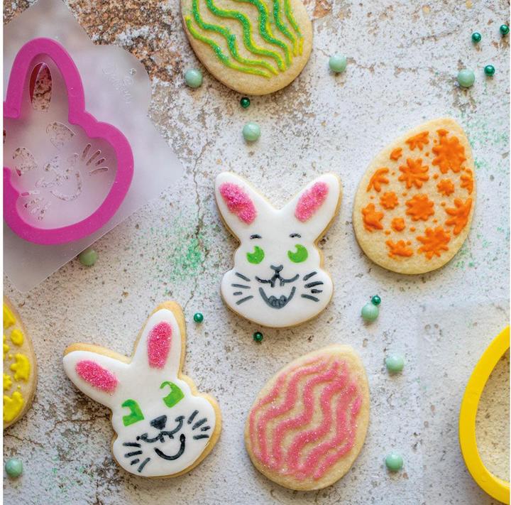 Image du produit Decora Schablone Hase und Ei Set 4-teilig, Materialtyp