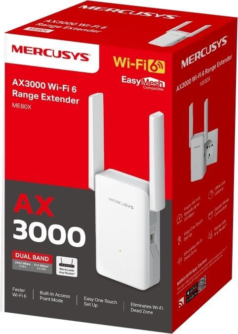 Actual product image TP-Link WL-Repeater ME80X AX3000 Wi-Fi Range Extender (2402 Mbit/s, 574 Mbit/s)
