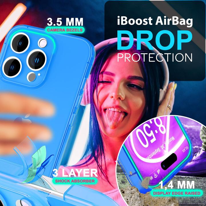 Immagine prodotto Nalia Copertura in silicone trasparente al neon (Apple iPhone 16 Pro Max)