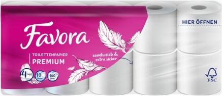 Produktbild MGA Favora, Toilettenpapier, 10 Walzen (10 x)