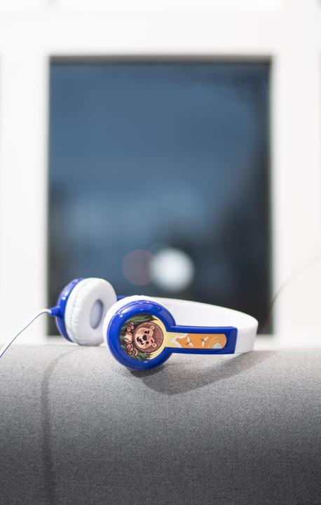Actual product image Buddyphones kids headphones wired Discover (Blue)