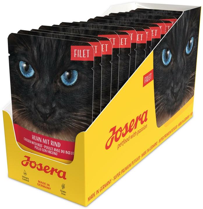 Actual product image Josera Chicken with beef fillet for cats 16x70g (Adult, 16 pcs., 1344 g)