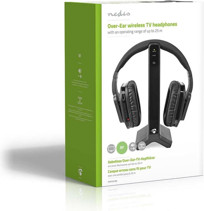 Actual product image Nedis HPRF321BK (No noise cancelling, 8 h, Wireless)