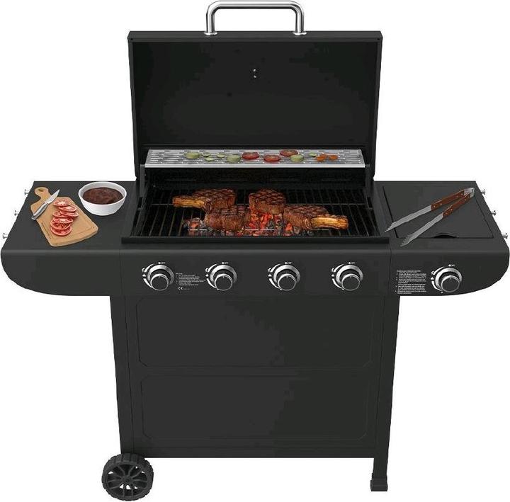 Immagine prodotto Mr. Grill Gasgrill 4 Brenner + Seitenbrenner schwarz (14.50 kW)