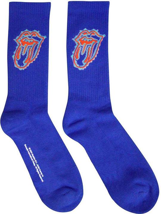 Actual product image The Rolling Stones Unisex Adult Doodle Tongue Terrycloth Socks (40.5 - 45.5)