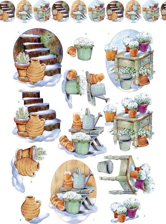 Actual product image Card Deco Essentials 3D Punch Book "Winter Charm (16 x)