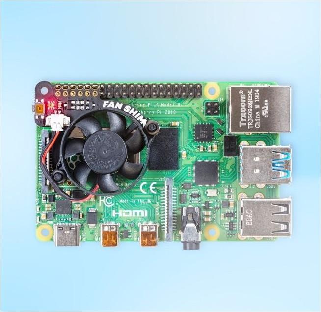Actual product image Pimoroni Fan SHIM (Heatsink)