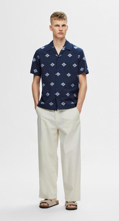 Produktbild Selected Homme Print Baumwoll Kurzarmhemd (M)