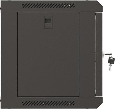 Actual product image Lanberg 19 6HE 540x350 schwarz Wandmontage Rackschrank mit Glastür (Flat Pack) (10.86 RU, 19 inch rack)