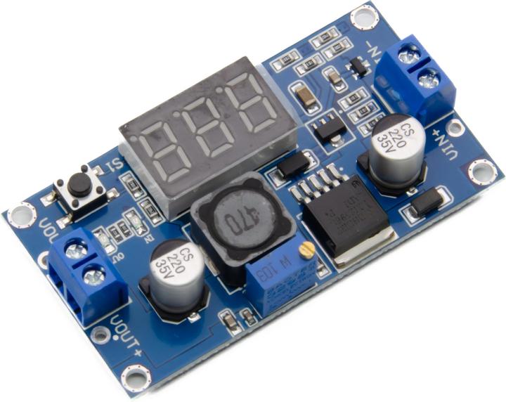 Purecrea LM2596 DC-DC Step-Down Abwärtswandler Modul mit Anzeige