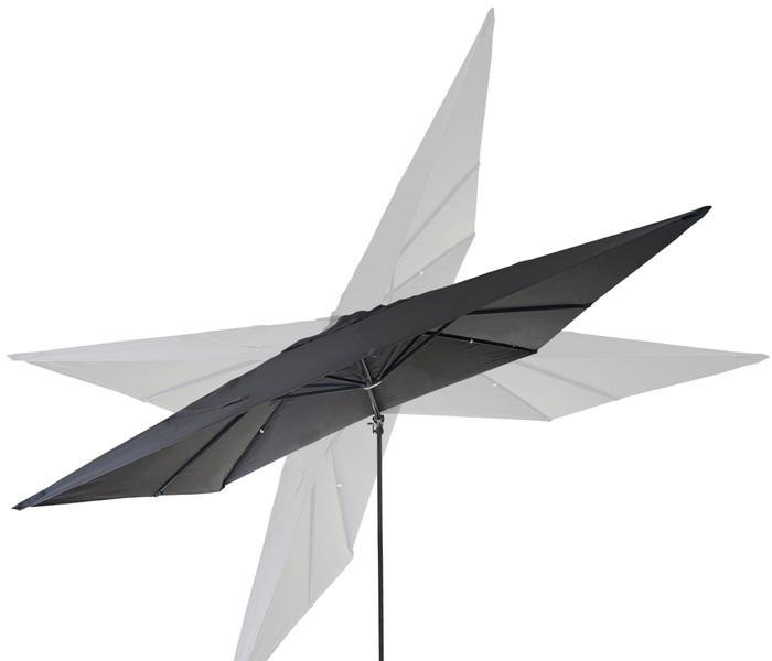 Actual product image Swisshandel24 Gastronomy traffic light umbrella, 3x4m (Ø5m) swivelling, polyester/aluminium 26kg anthracite