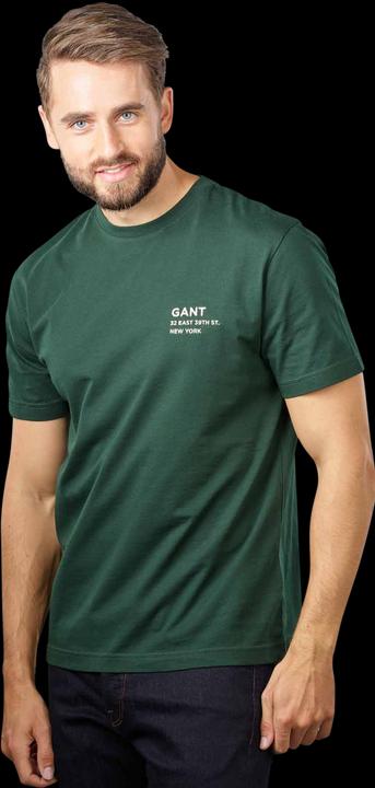 GANT Small Logo T-Shirt Short Sleeve Tartan Green