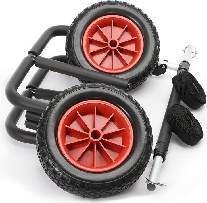 Image du produit Toboli Chariot Transport Double pliable 2 Planche SUP Planche de surf Ski nautique 45kg max. Pneu PU