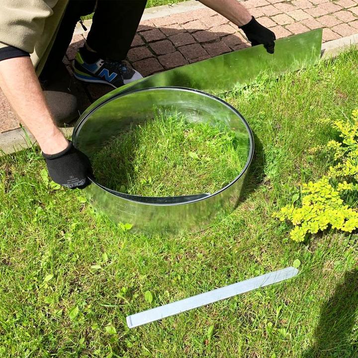 Actual product image Green Split Lawn edging strip metal aluminium/zinc 15 cm (1000 cm)