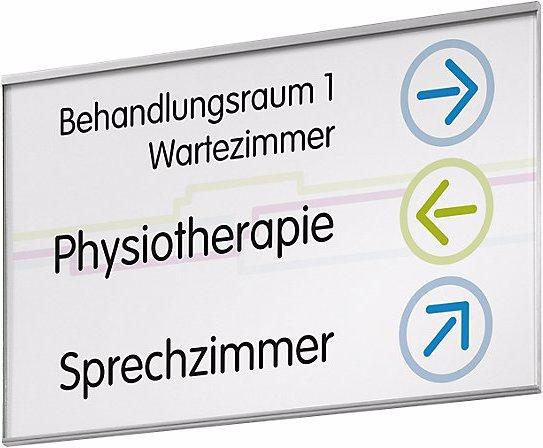 Produktbild Moedel GLASGOW™ Wegweiser, DIN A4 quer, HxB 215 x 300 mm, Sichtformat, HxB 207 x 297 mm