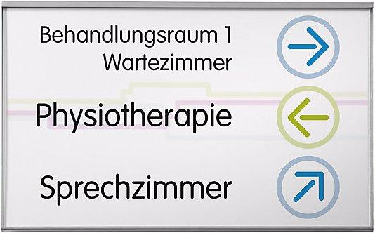 Produktbild Moedel GLASGOW™ Wegweiser, DIN A4 quer, HxB 215 x 300 mm, Sichtformat, HxB 207 x 297 mm