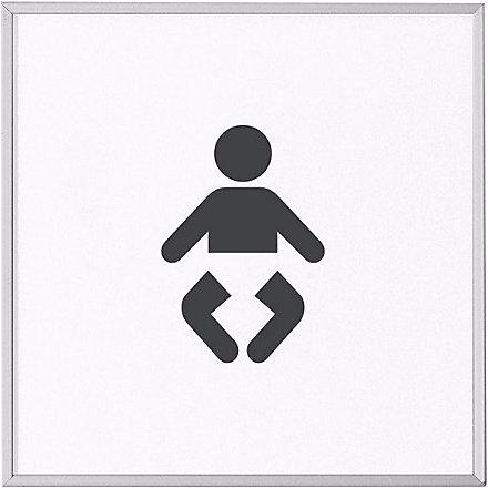 Image du produit Moedel Plaque de porte MADRID Silver Line™, h x l pictogramme 120 x 120 mm, salle à