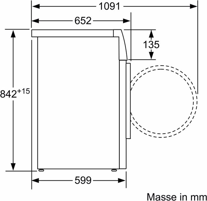 Actual product image Bosch Hausgeräte Serie8 WTXH7M50CH (9 kg, Right, CH plug)