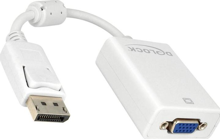 Produktbild Delock Monitoradapter DP zu VGA-Bu weiss (VGA, 16 cm)