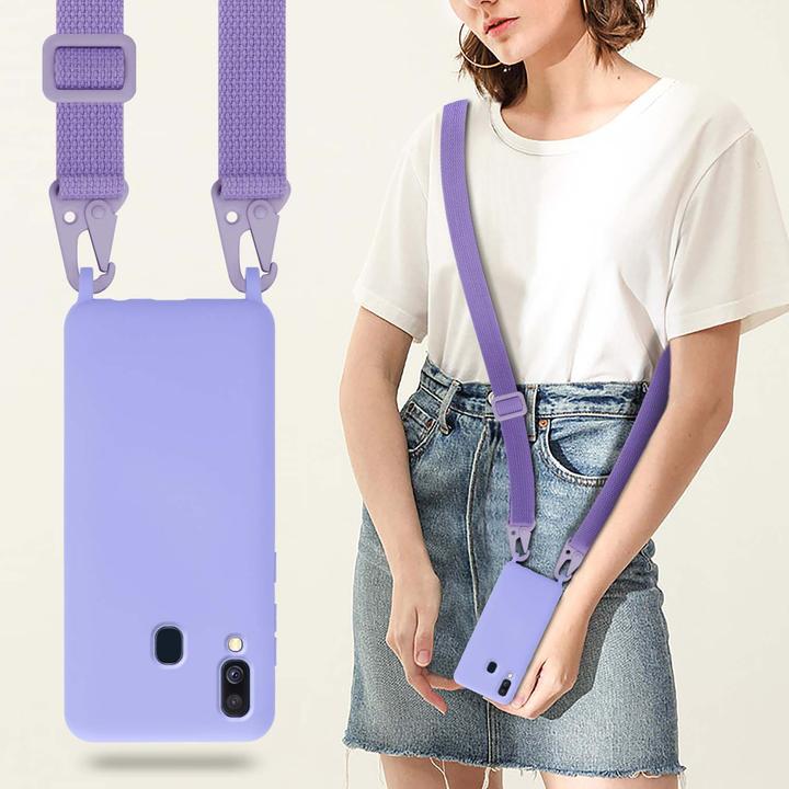 Actual product image Cadorabo TPU Cover Mobile Phone Chain Liquid (Samsung Galaxy A40)