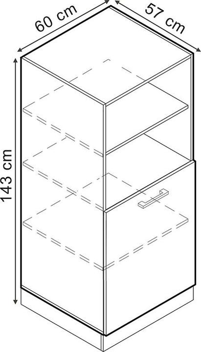 Image du produit Vicco Vorratsschrank R-Line (60 x 57.5 x 143 cm)