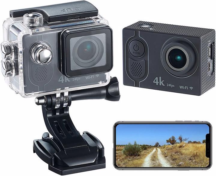 Produktbild Somikon 4K-Action-Cam mit UHD-Video (24p, 4K, WLAN)