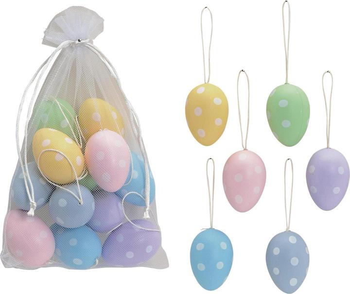 Actual product image G. Wurm Hanger Easter eggs coloured, 12 pieces (12 x, 4.5 x 22 x 18 cm)