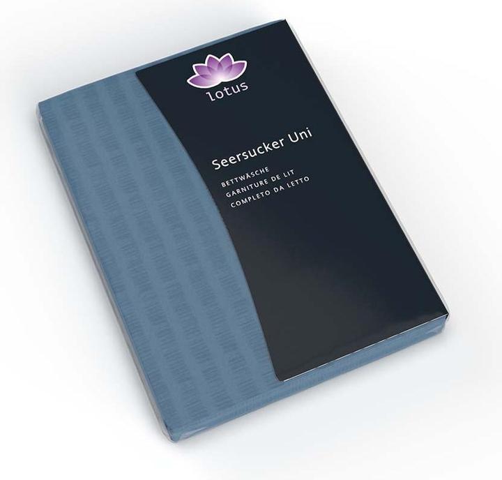 Actual product image Lotus Bettwaren Bed Linen Satin Seersucker uni (Duvet cover, 160 x 240 cm)