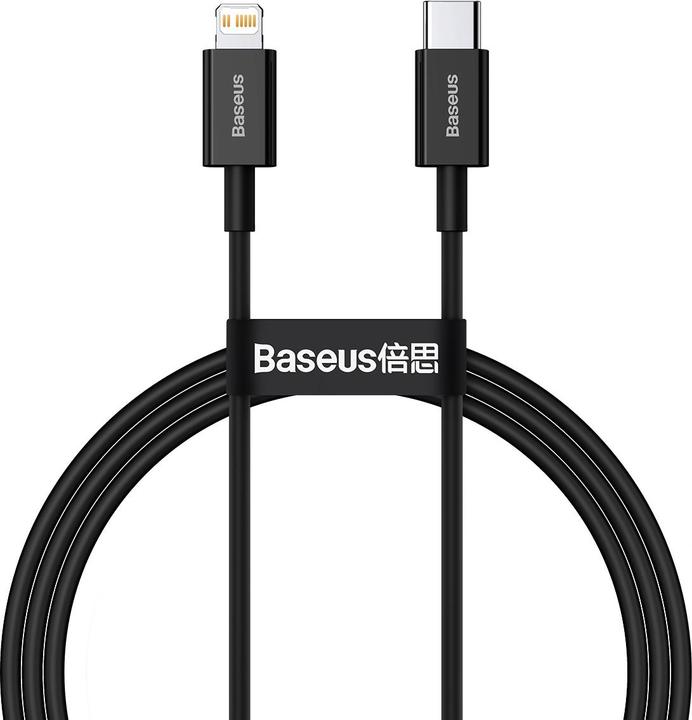 Baseus Superior Series Cable USB-C to iP, 20W, PD, 1m (black) (1 m, USB 3.0)