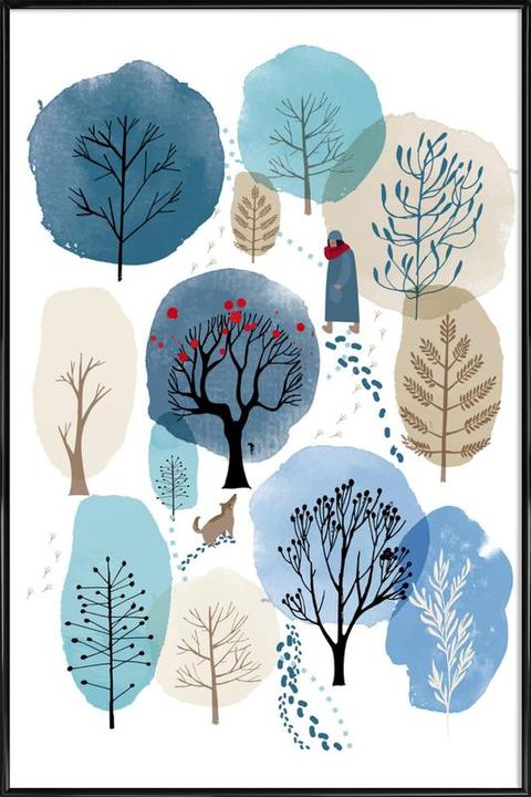 Immagine prodotto Juniqe Foresta invernale (30 x 45 cm)