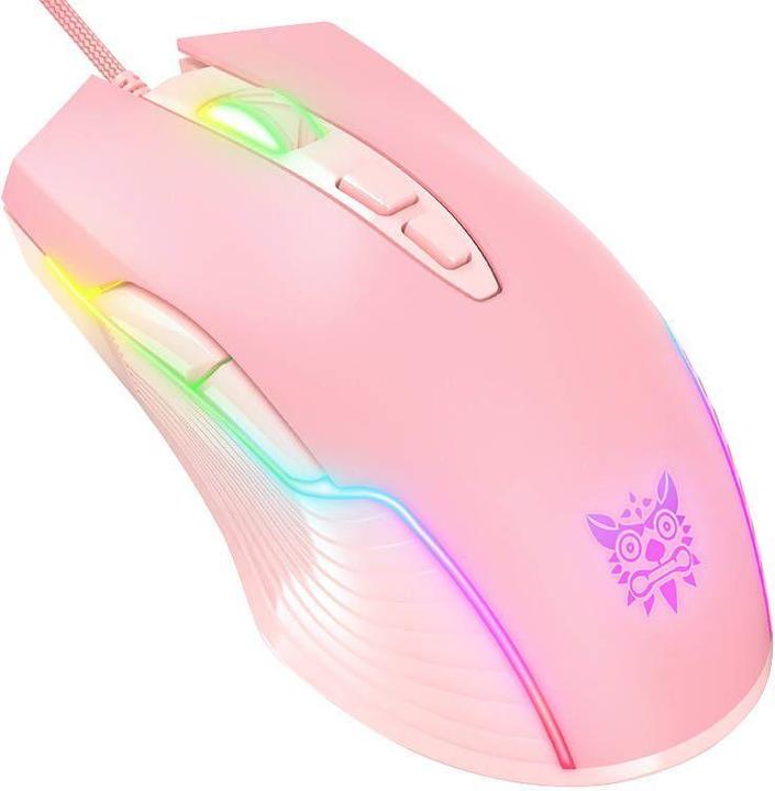 Actual product image Onikuma Gaming mouse CW905 pink (Cable)