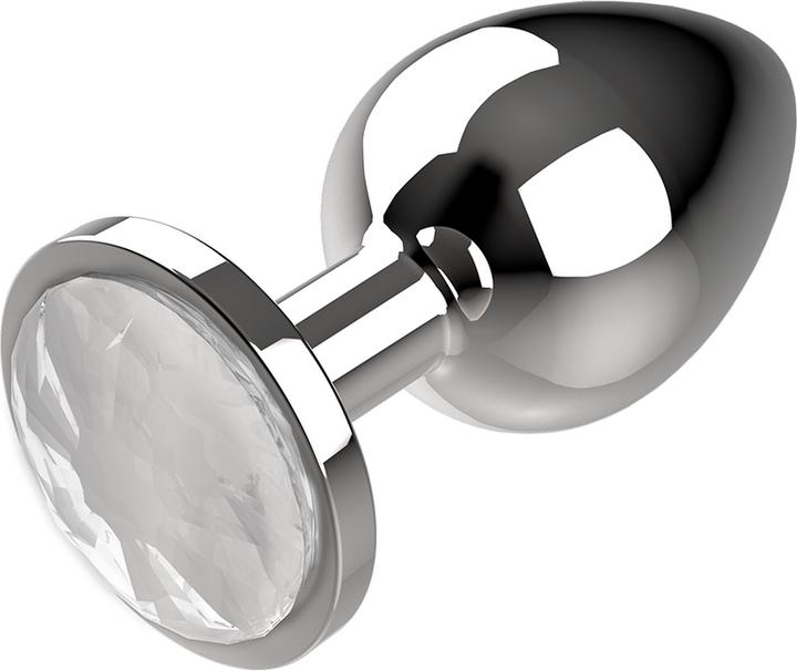 Actual product image Coquette Chic Desire Anal Plug Metal White Colour Size L 4 X 9cm