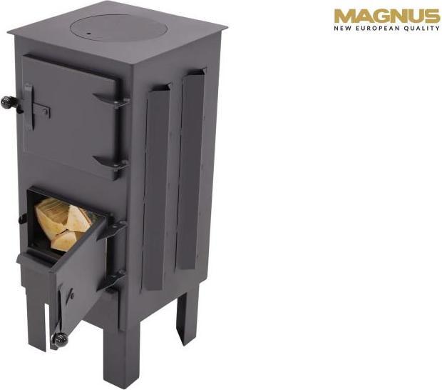 Markone Magnus Poêle à bois avec briques réfractaires GT9 noir Four pour atelier