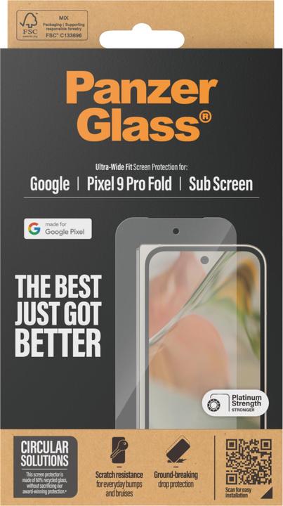 Immagine prodotto PanzerGlass Vestibilità ultra-ampia (1 Pezzo/i, Google Pixel 9 Pro Fold, Google Pixel 9 Pro, Google Pixel 9)