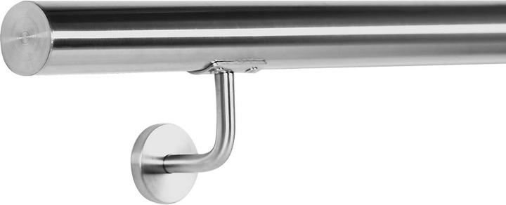 Produktbild Wiltec Handlaufset Wandhalter Handlauf 130cm Halter Treppe Haltegriff Edelstahl V2A (Edelstahl)
