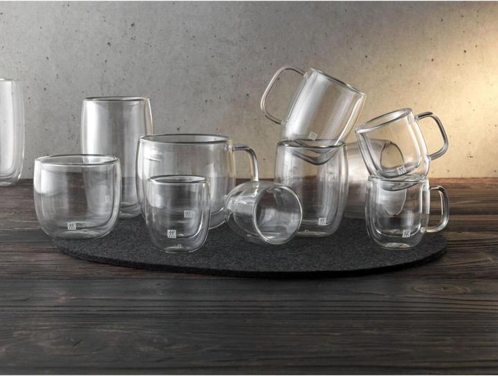Produktbild Zwilling Sorrento Plus Espressogläser doppelwandig mit Henkel 2er Set (80 ml, 2 x)