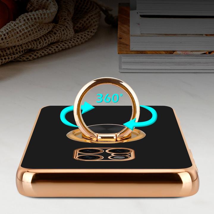 Produktbild Cadorabo Hülle für Huawei MATE 20 PRO im TPU mit Kameraschutz und Ring LM089 Style (Huawei Mate 20 Pro)