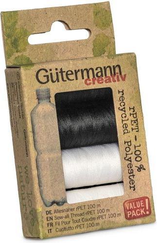 Image du produit Gütermann Nähgarn-Set Allesnäher rPET S&W 4 Stück, Mehrfarbig (100 m)