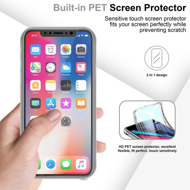 Produktbild Cadorabo TPU 360 Grad Case Cover (Apple iPhone X)