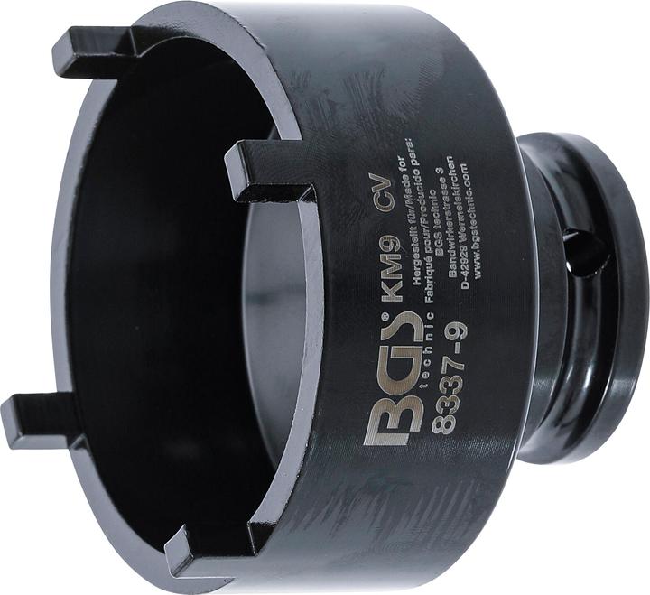 Actual product image BGS Groove Nut Socket external tooth KM9