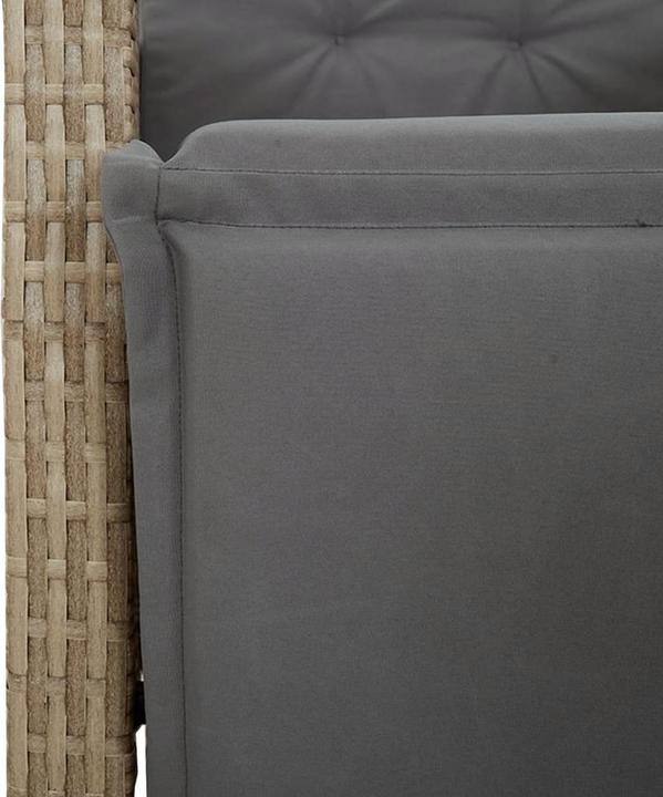 Produktbild VidaXL Gartenmöbel Essgruppe Gartengarnitur Sitzgruppe 5tlg. Beige Poly Rattan (80 cm)