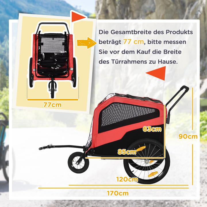 Actual product image PawHut Dog trailer with reflectors