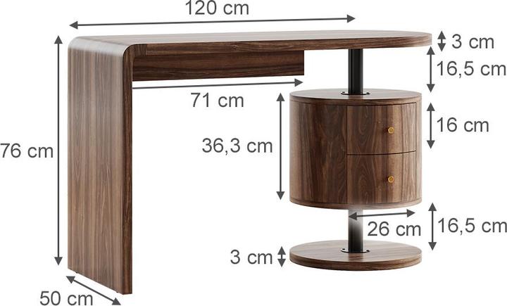 Image du produit Vicco Lara (120 x 50 x 76 cm)
