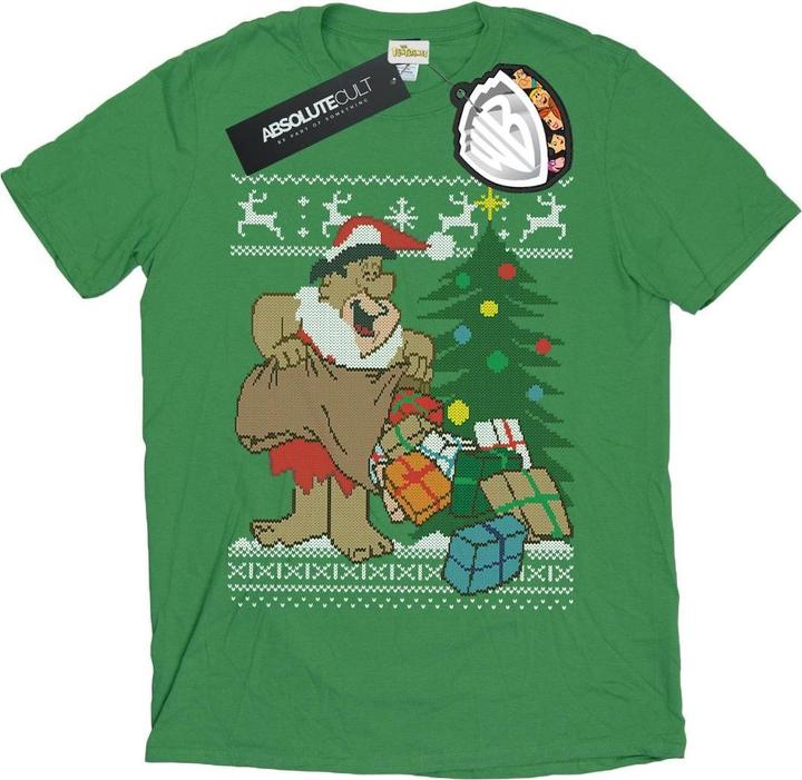 The Flintstones Christmas Fair Isle TShirt (M)