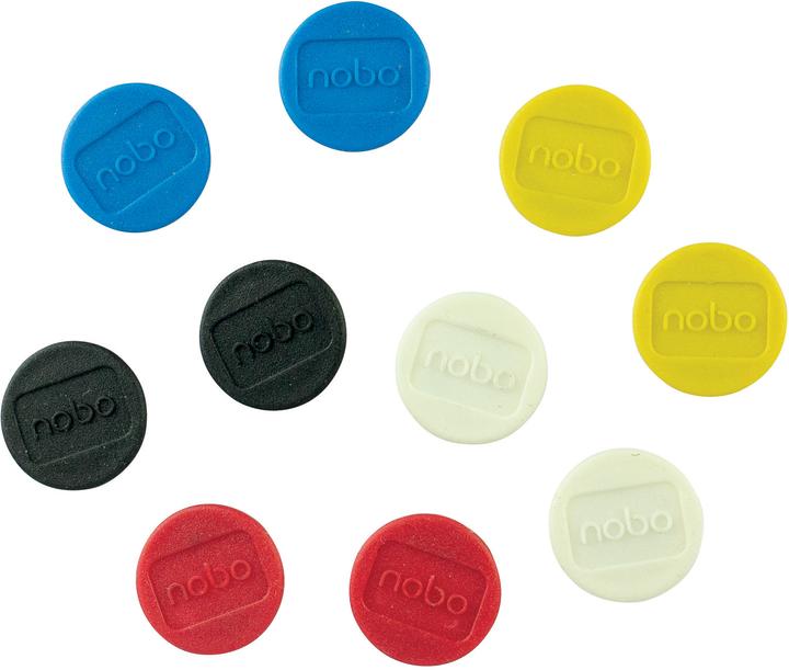 Produktbild Nobo Magnet rund 13mm 1915290 (assortiert) 10 Stück (10 x)