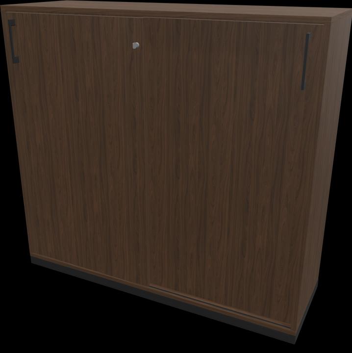 Walnut decor dark with structure, Black