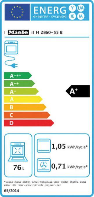 Label énergétique Miele H 2860-55 B 11118960