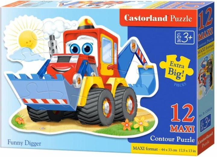 Immagine prodotto Castorland Funny Digger, puzzle 12 pezzi maxi (12 pezzi)