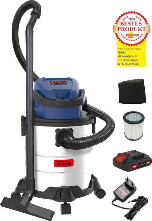 Image du produit Güde Aspirateur eau et poussière sans fil NTS 18-201-05 (58582) (Aspirateur eau et poussière)