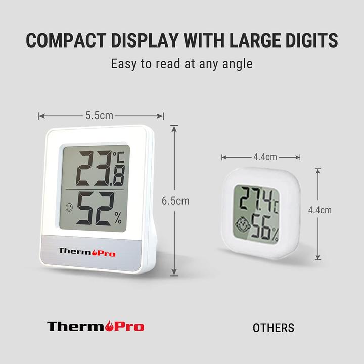 Produktbild ThermoPro Digitales Thermo-Hygrometer TP49W-6